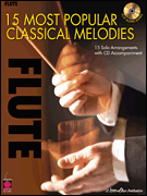 15 MOST POPULAR CLASSICAL MELODIES FLUTE BK/CD-P.O.P. cover